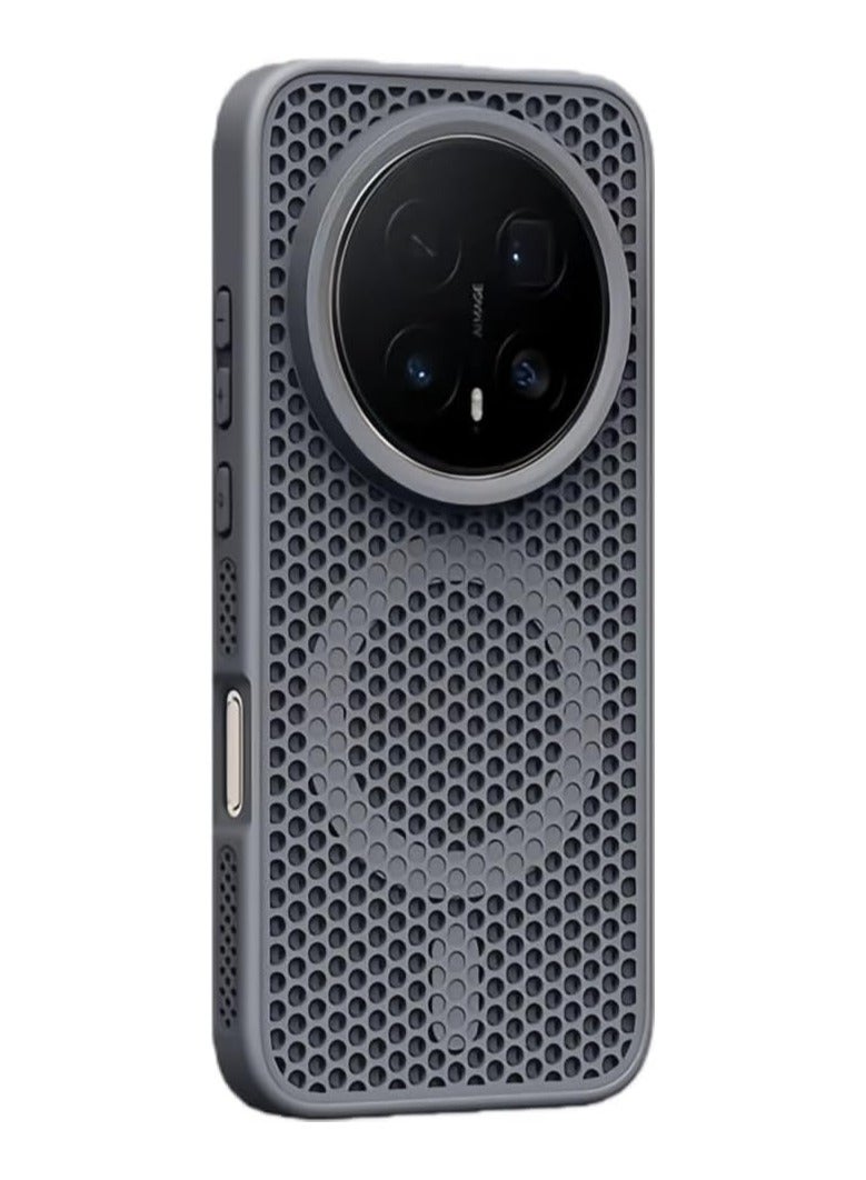Magnetic Protective Case Compatible with Honor Magic 8 Pro 5G Heat-Dissipating Hollow Reinforced Protective Case Supports Wireless Charging Thin Cover